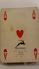 Vecchie carte da gioco del 1968 con bollo fiscale