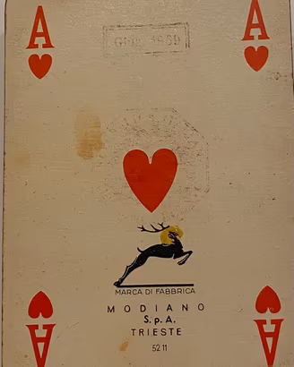 Vecchie carte da gioco del 1968 con bollo fiscale