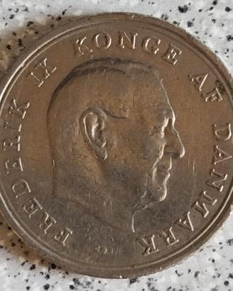 moneta 1 corona danese 1965