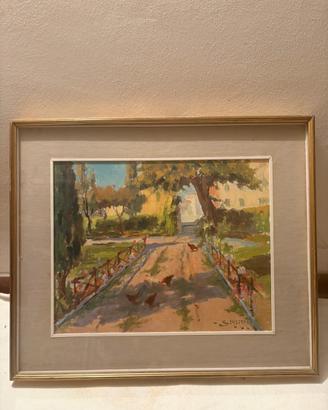 Quadro dipinto olio su tela S. Semeraro 1968