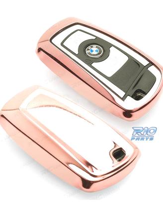 CUSTODIA CALOTTA CHIAVE BMW QUADRATA IN ORO ROSA