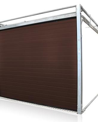 Portone Garage Sezionale Marrone RAL8014 260X225cm