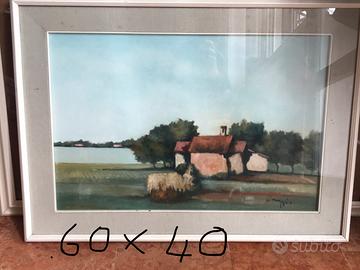 Quadro ad olio Di Maggio incorniciato