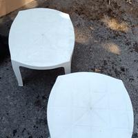🪑 Tavolini da esterno in plastica bianca