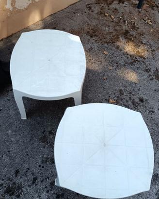 🪑 Tavolini da esterno in plastica bianca