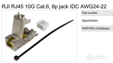 harting connettore RJ45 network CAT6 femmina