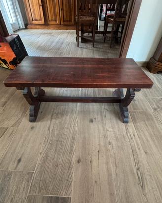 Panca in legno massello tinto noce