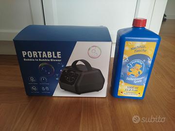 Macchina spara bolle di sapone e ricarica