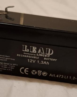 Batteria LEAD BY LINCE 12V 1,3Ah per combinatore