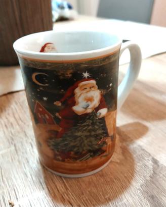 Tazza mug Babbo Natale con decoro interno