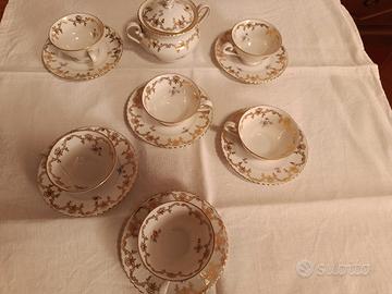 Serviziocaffè in porcellana per 6 persone 