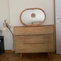 Cassettiera Maison Du Monde in legno grezzo