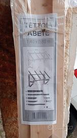  Tettoia Pensilina in Legno d'Abete - 140x80 cm