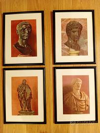 Set stampe arte romana con cornice