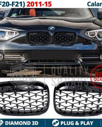 GRIGLIE per BMW Serie 1 F20 F21 11-15 Nera Diamond