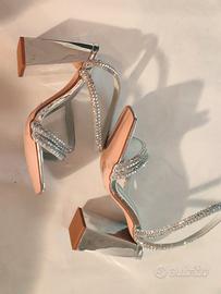 Sandali SIMMI London Elanna Argento con Strass Wid