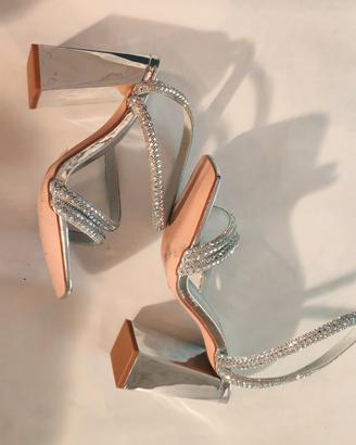 Sandali SIMMI London Elanna Argento con Strass Wid