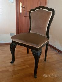 Sedie Vintage in velluto