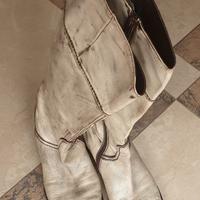 Stivali da cowboy bianchi-grigi in saldo