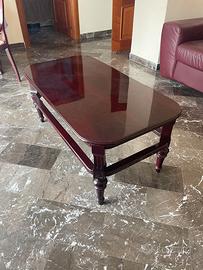 Elegante Tavolino da Salotto in Legno Lucido Stile