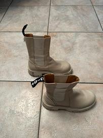 Stivaletto bianco con para