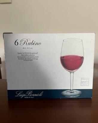 6 calici Bordeaux Rubino