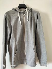 felpa uomo con cappuccio con zip