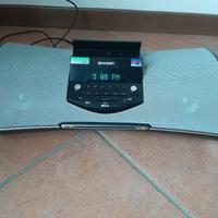 Stereo Sharp I-Elegance stereo con woofer LED blu