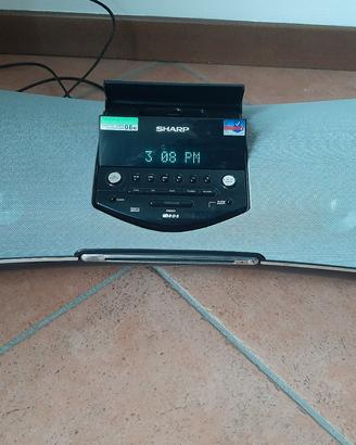 Stereo Sharp I-Elegance stereo con woofer LED blu