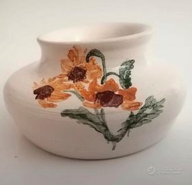 Vasetto ceramica vintage floreale