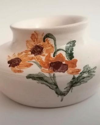 Vasetto ceramica vintage floreale