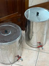 Barile fusto per olio con rubinetto in acciaio 50L