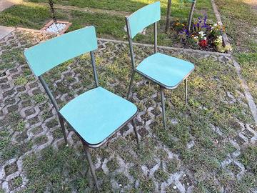 Sedie in formica vintage, anni 60, verde acqua