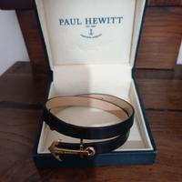 Bracciale in pelle nera Paul Hewitt