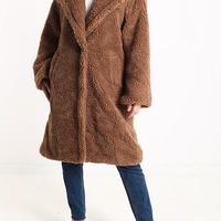 Cappotto donna teddy beige