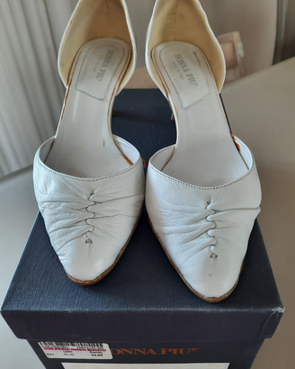 Scarpe décolleté da sposa con tacco n.41