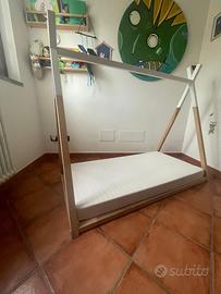 Letto montessoriano a capanna indiani