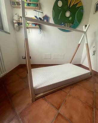 Letto montessoriano a capanna indiani