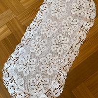 Runner da tavolo vintage fatto a mano cotone