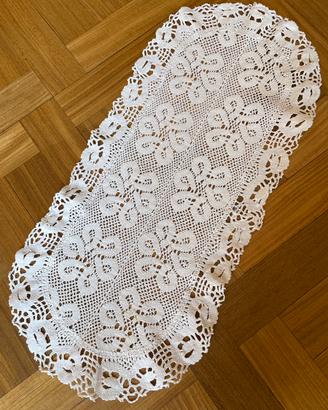 Runner da tavolo vintage fatto a mano cotone