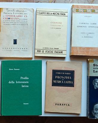 Lotto 9 rari libri Vintage di Latino Anni ‘60