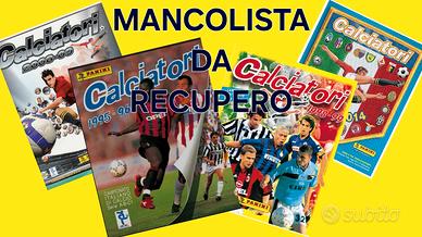 Mancolista da recupero Calciatori Panini