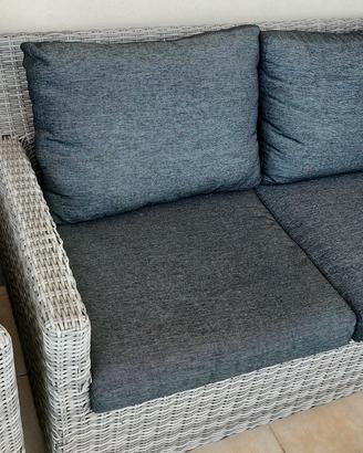 Divano in rattan da giardino 