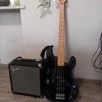 fender precisione by squier basso elettrico 