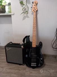 fender precisione by squier basso elettrico 