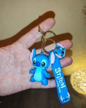 Portachiavi Stitch Kawaii con Charm – Blu o Rosa
