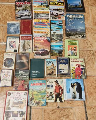 Riviste auto, libri per ragazzi, cartoline