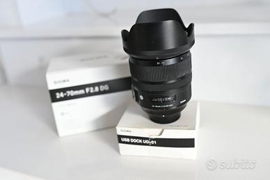 Sigma 24-70mm f/2.8 Nikon + sigma usb dock station