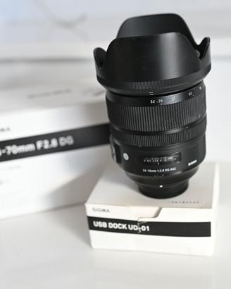 Sigma 24-70mm f/2.8 Nikon + sigma usb dock station