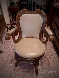 poltrona da barbiere girevole
